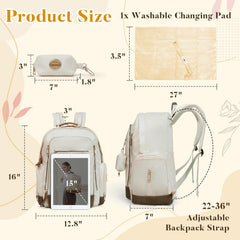 Miss Fong diaper bag backpack foldable changing pad ready for on-the-go diaper changes