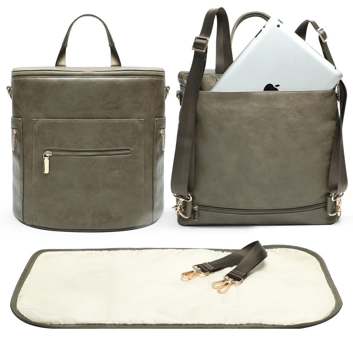 miss fong forest diaper bag backpack with multiple pockets for organized parenting on the go