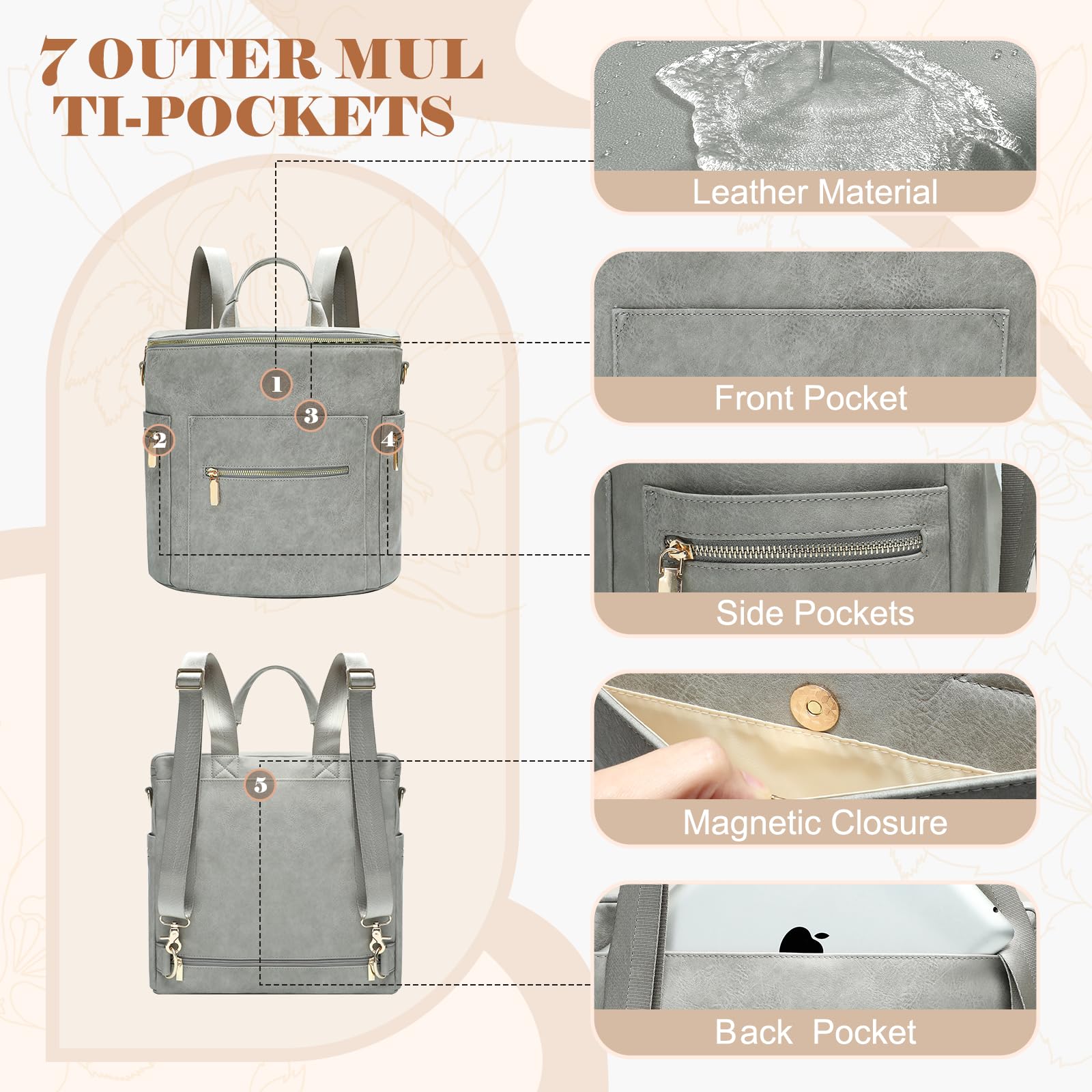 miss fong diaper bag backpack multiple pockets for kid essentials.