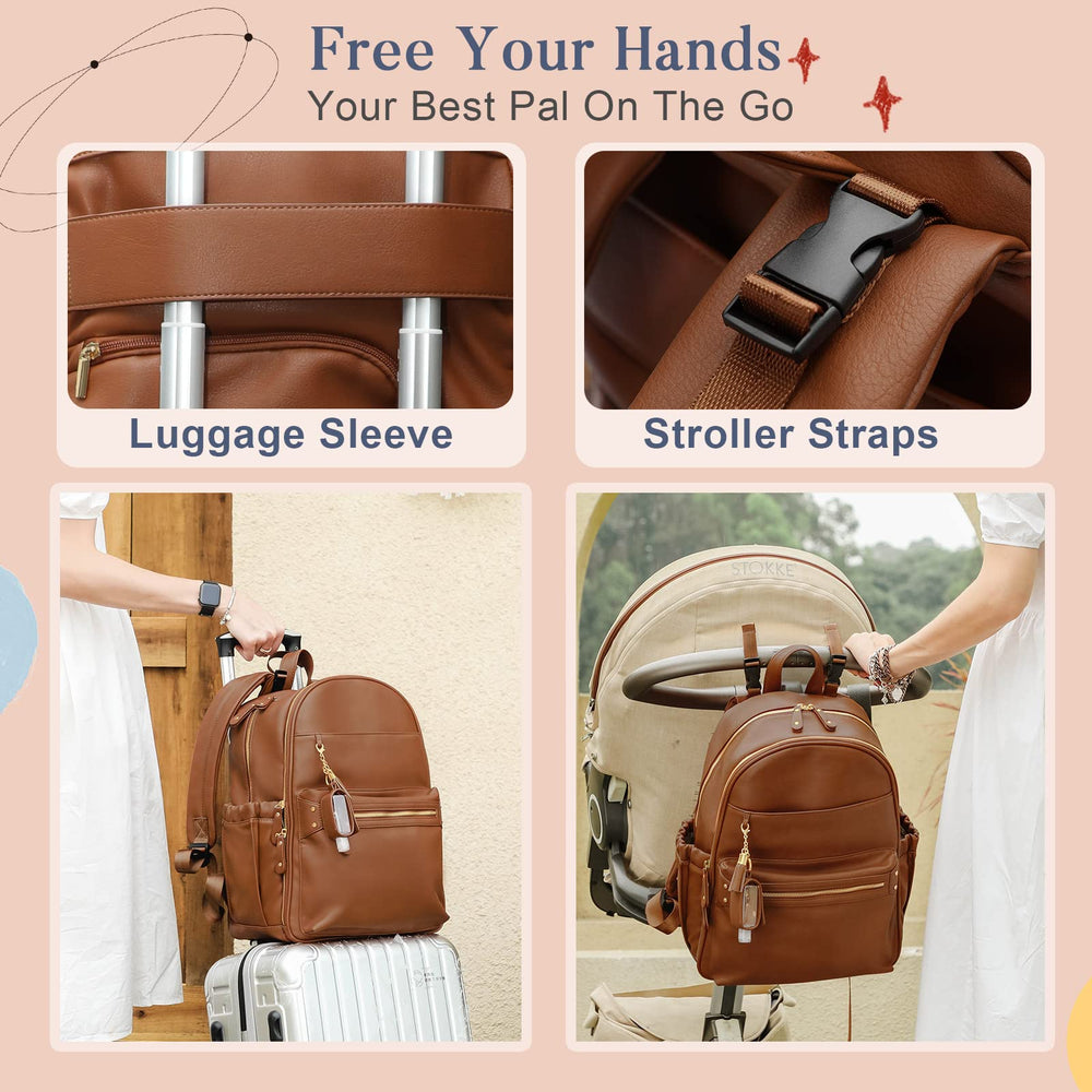miss fong diaper bag backpack organization pockets highlight roomy layout for essentials.