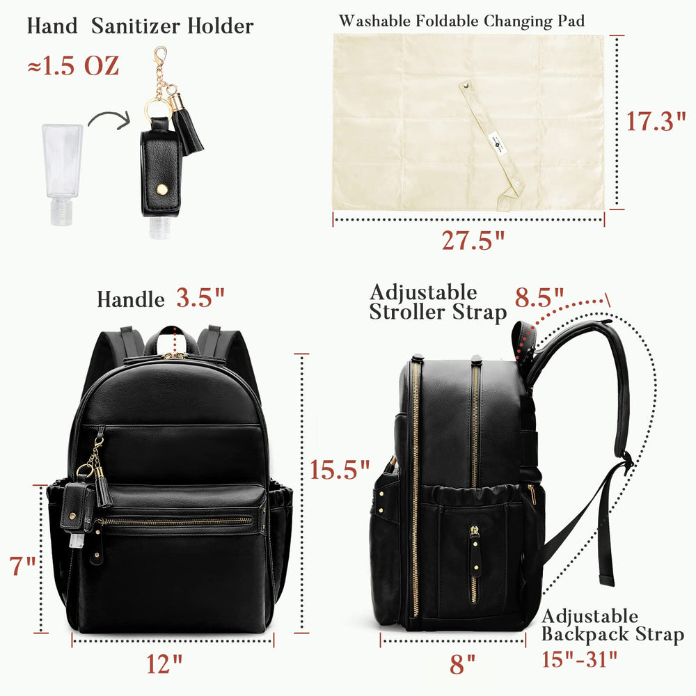 Miss Fong diaper bag stroller strap attachment supports hands-free outings.