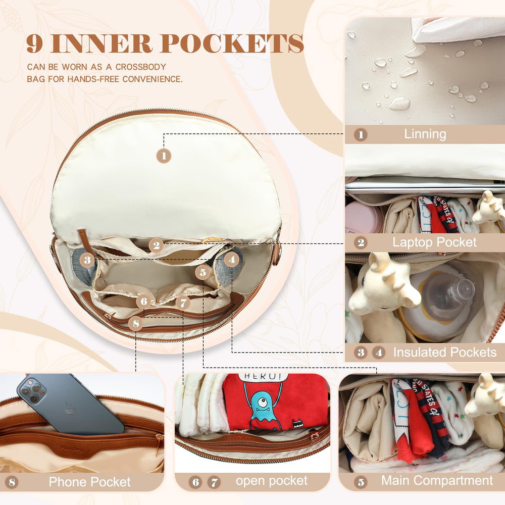 miss fong diaper bag backpack stroller-straps offer hands-free versatility for parents