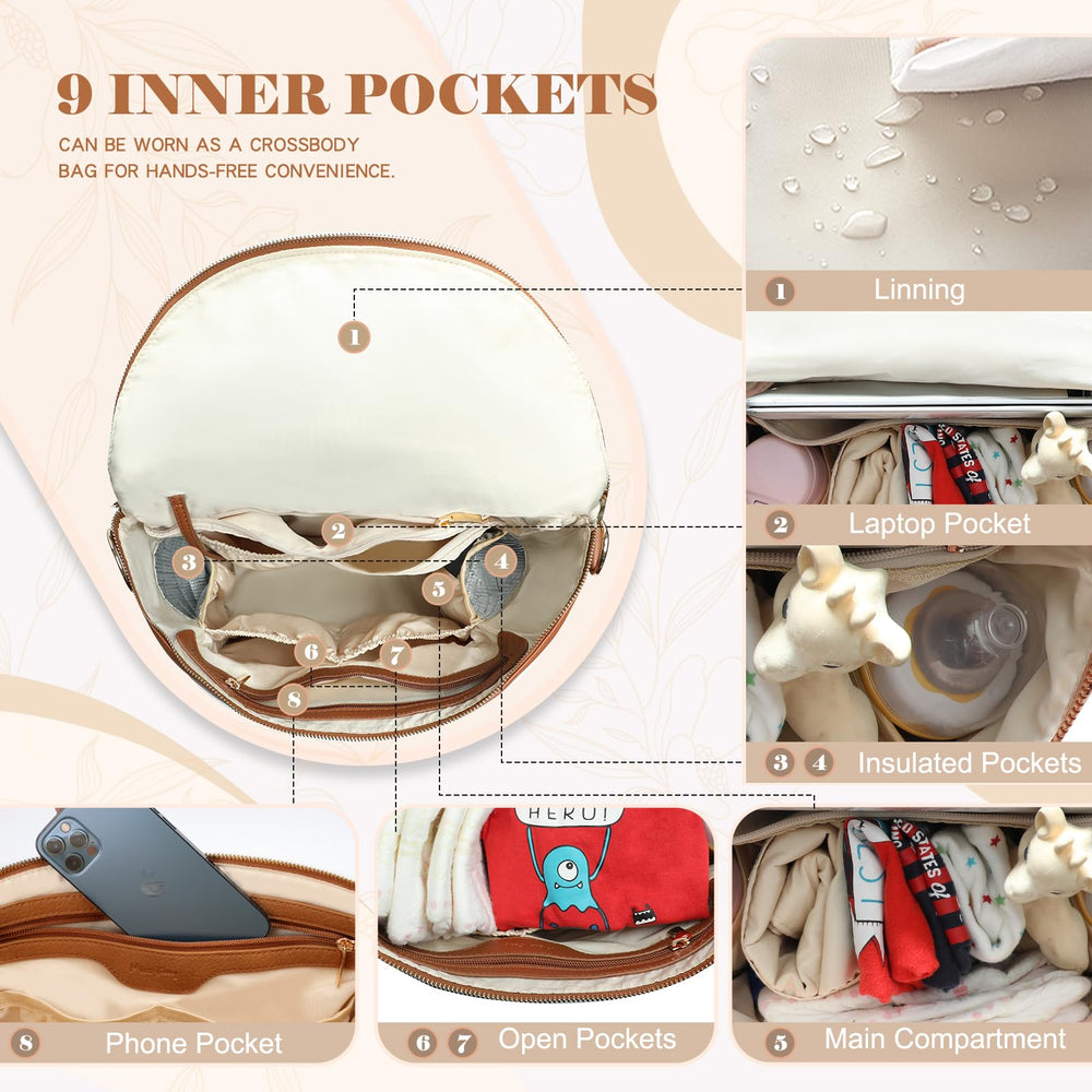 miss fong diaper bag changing pad included for clean diaper changes