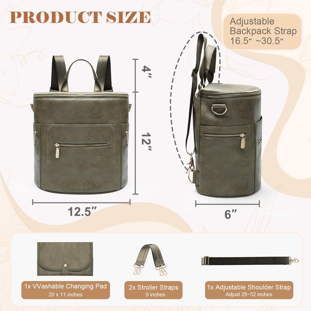 miss fong forest diaper bag changing pad included for on the go changes