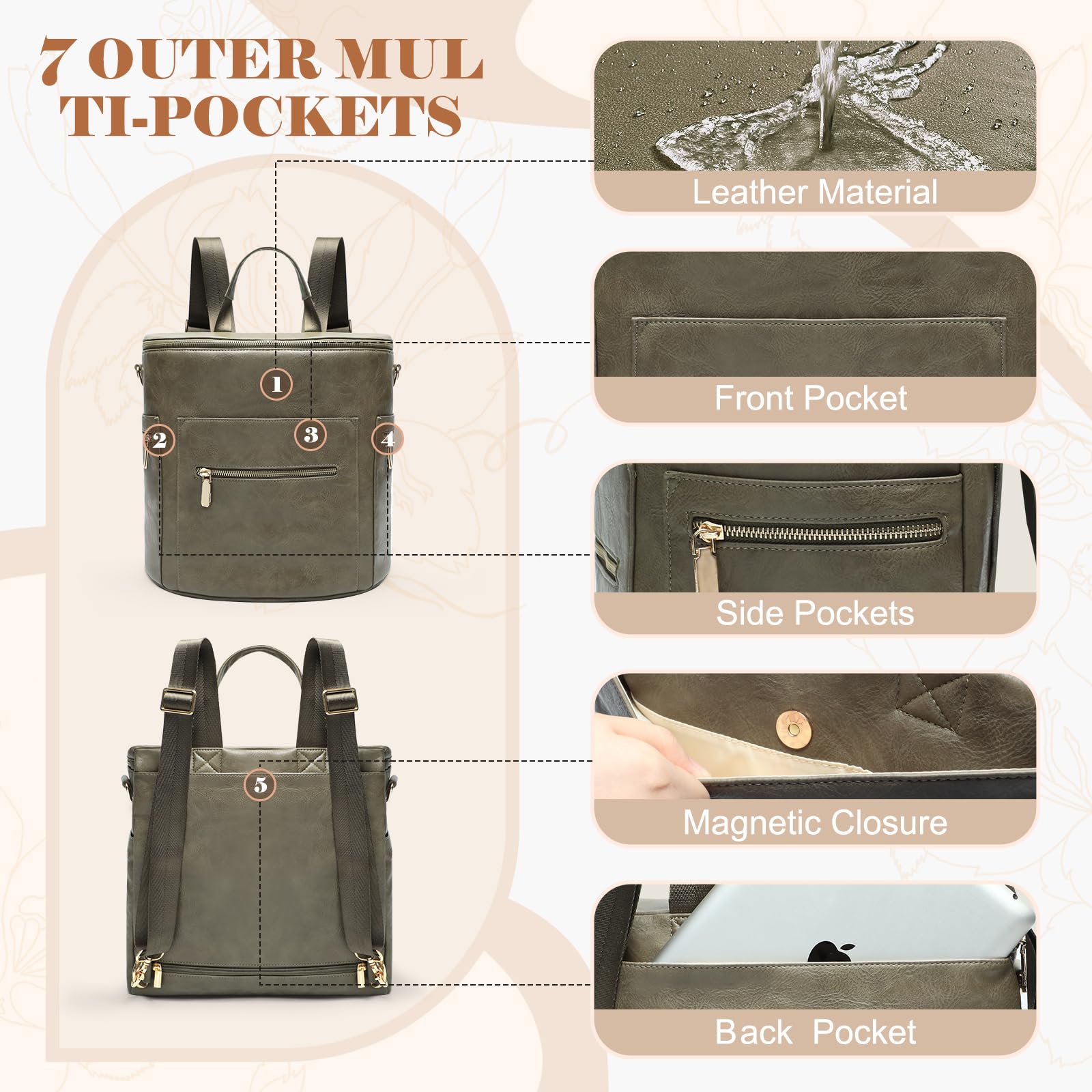 miss fong forest diaper bag dimensions 12.5 by 6 by 12 inches