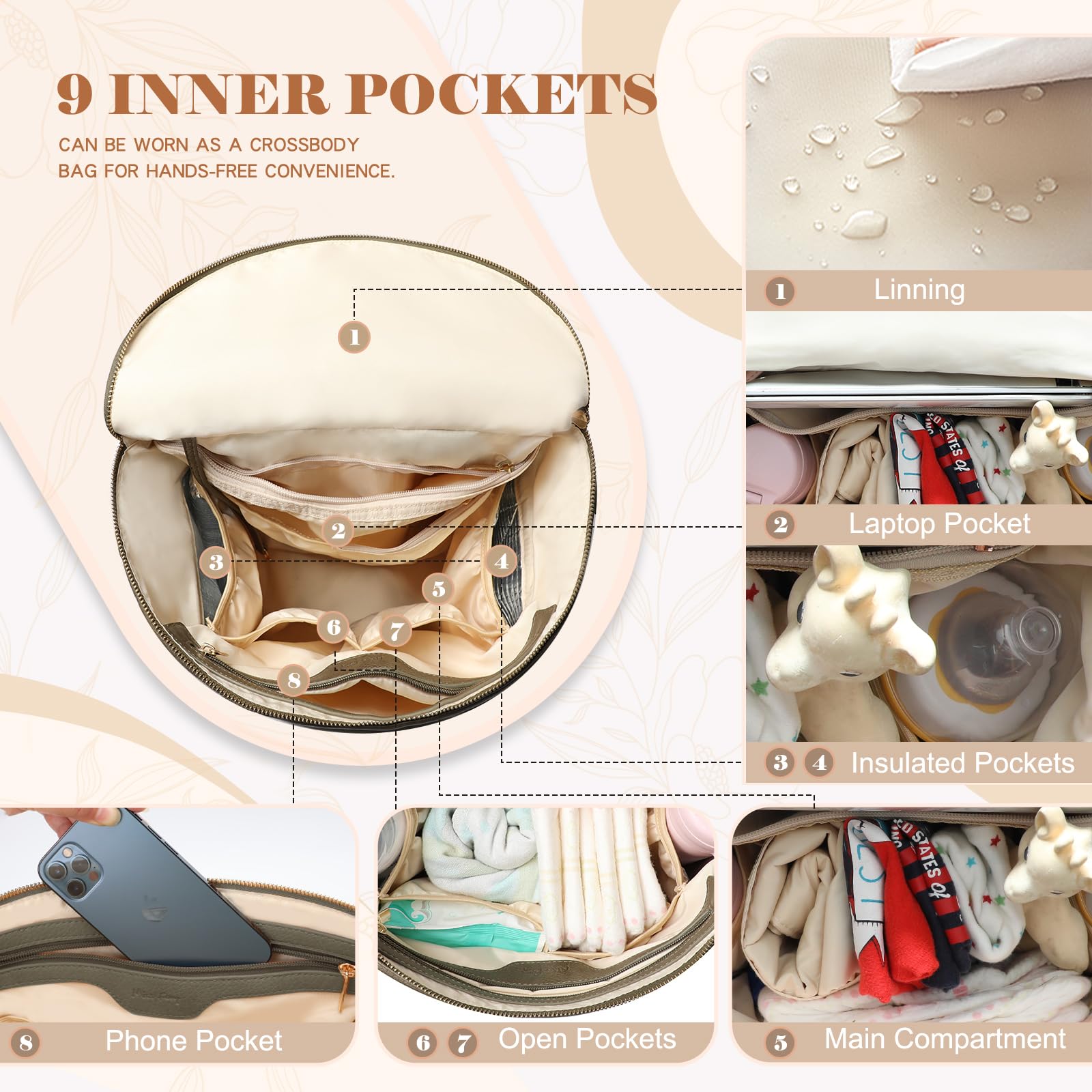 miss fong forest diaper bag stroller straps add travel convenience