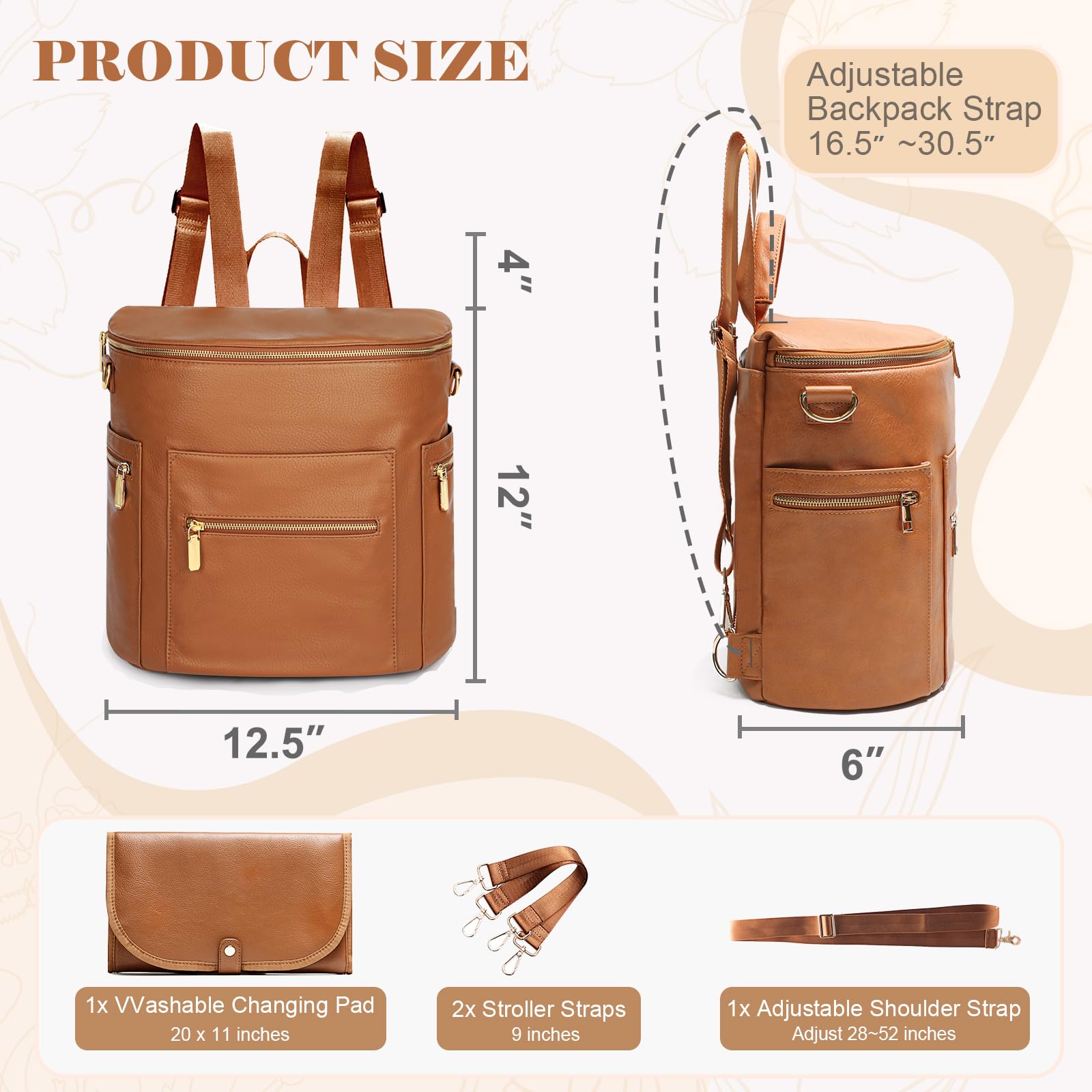 miss fong diaper bag premium leather material adds refined style