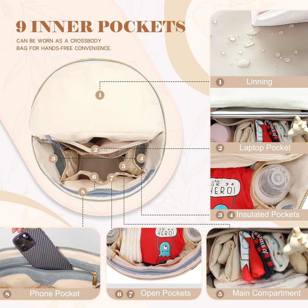 Miss Fong pocket organization emphasizes dedicated spaces for wipes and keys.
