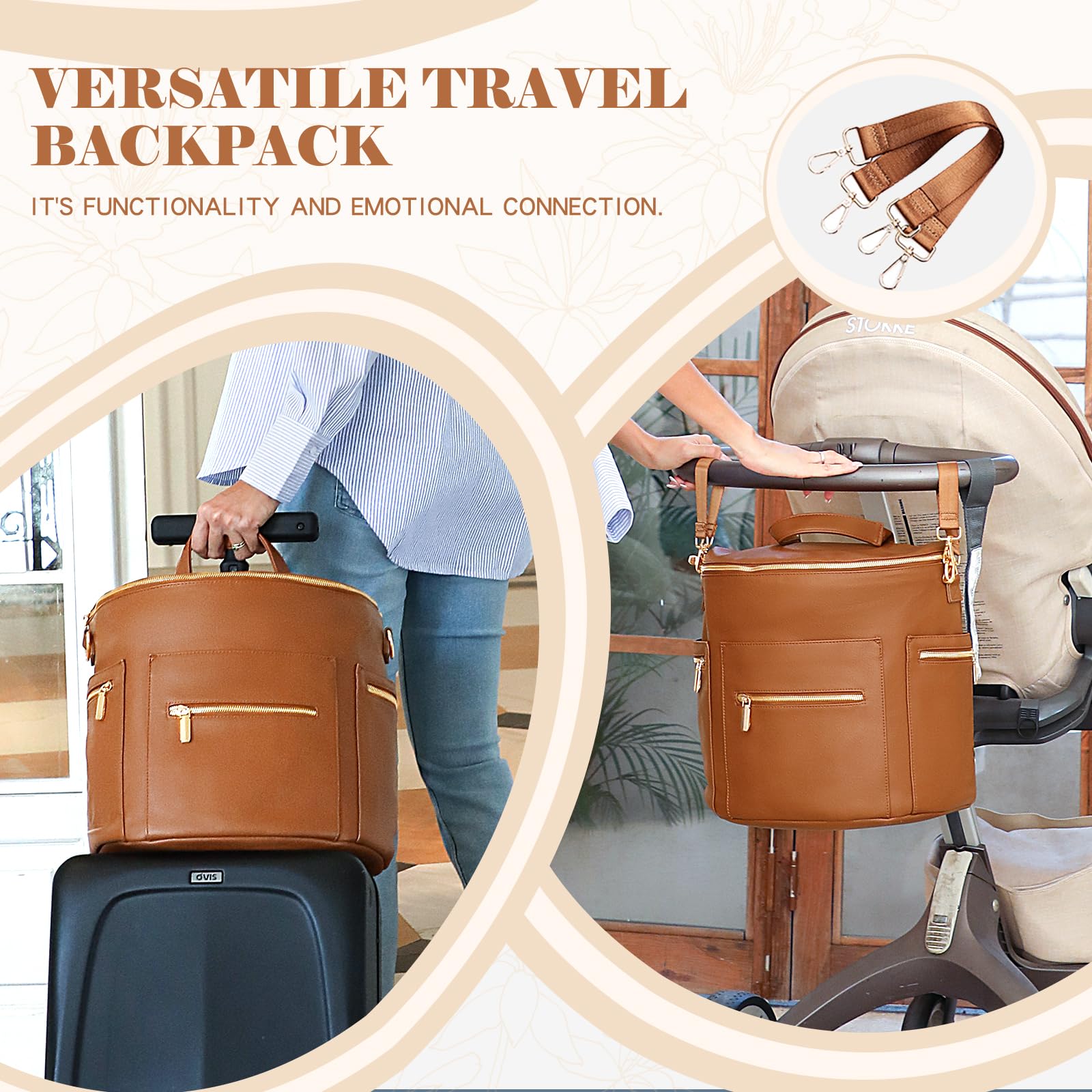 miss fong diaper bag stroller straps for hands-free strolling