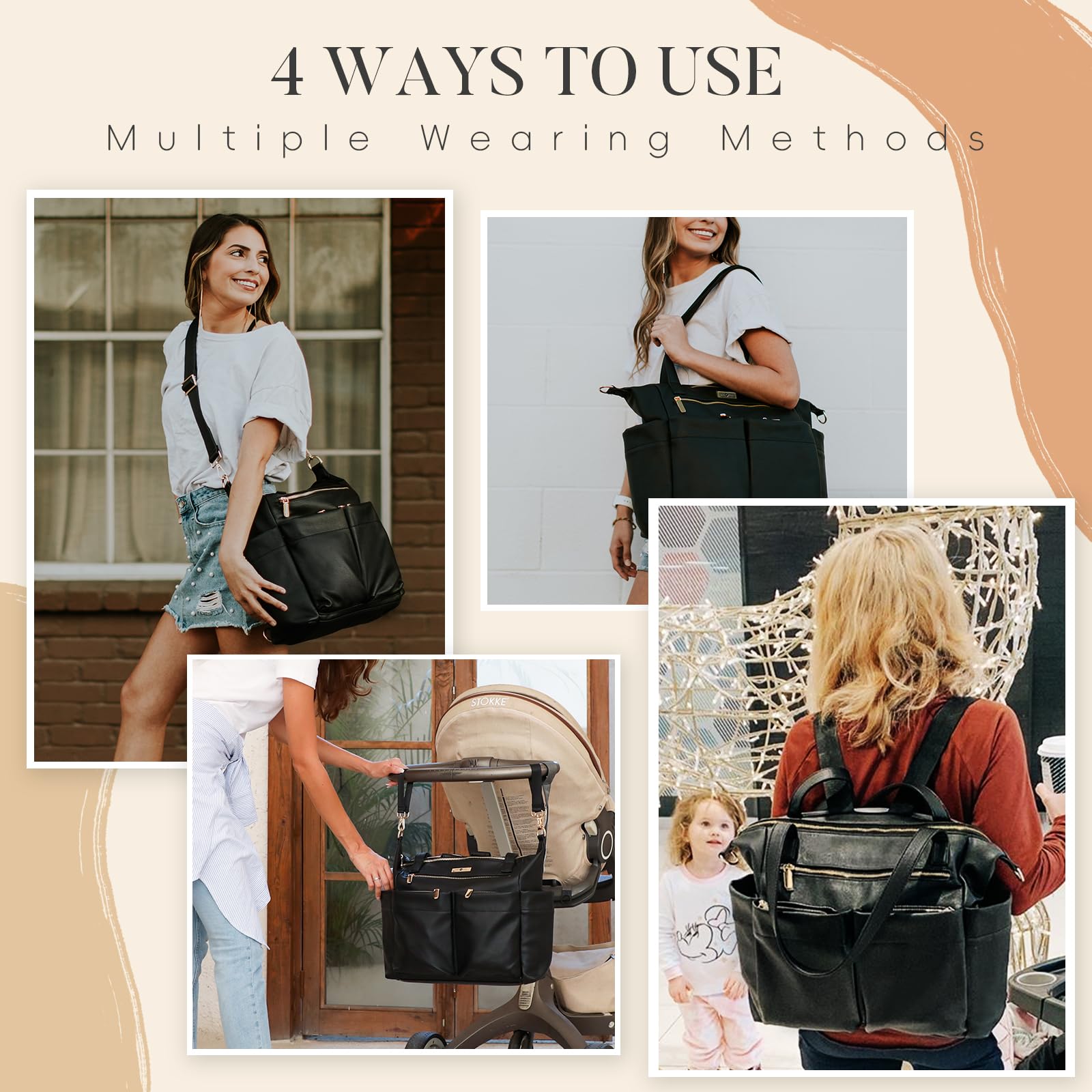 Miss Fong leather exterior and waterproof lining for easy cleaning