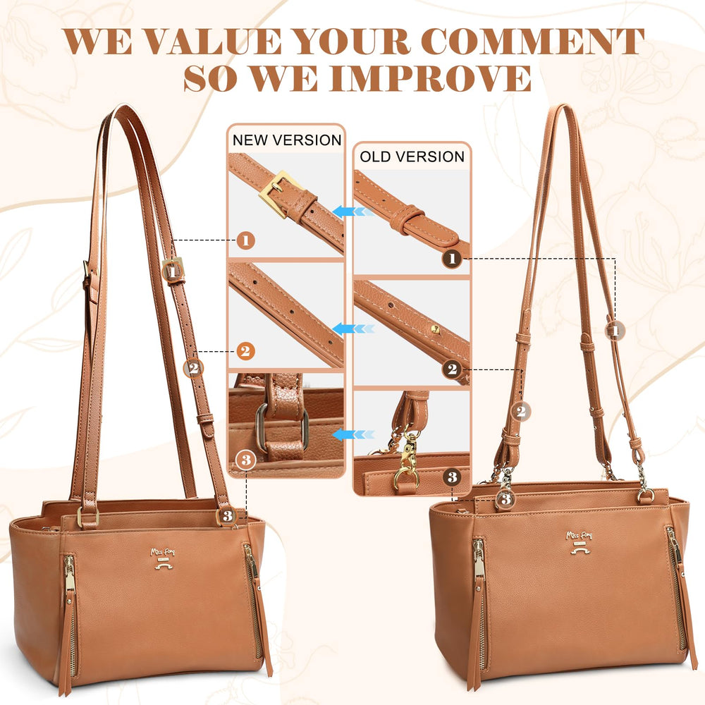 Miss Fong eco PU leather exterior showcases stylish, durable daily use.