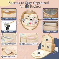 Miss Fong Leather Diaper Bag Peanut hand sanitizer holder adds quick-access hygiene on strolls.