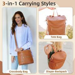 miss fong mini diaper bag back view shows adjustable strap for comfortable all-day wear