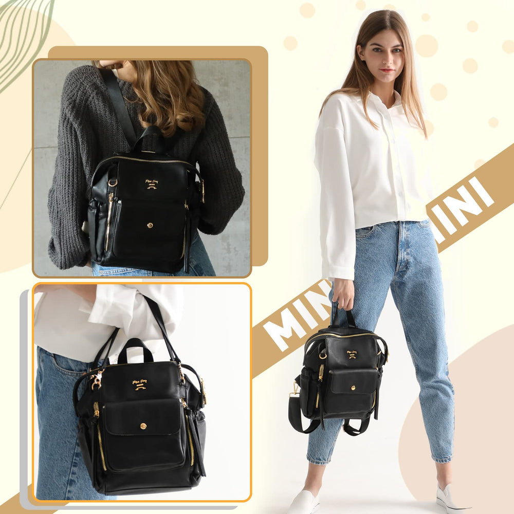 miss fong Mini Diaper Bag Backpack interior insulated pocket, keeps bottles warm or snacks fresh