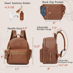 miss fong small diaper bag hand sanitizer holder provides hygiene on outings