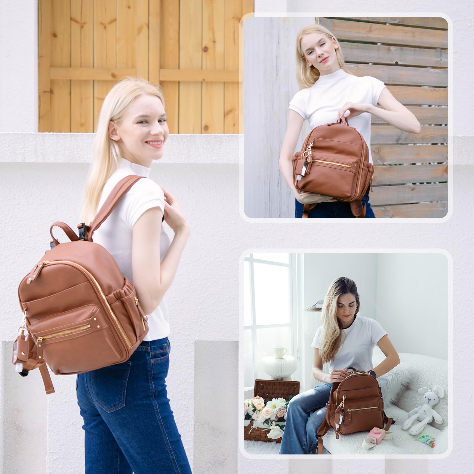 miss fong small diaper bag inside layout showing organized compartments for on-the-go moms