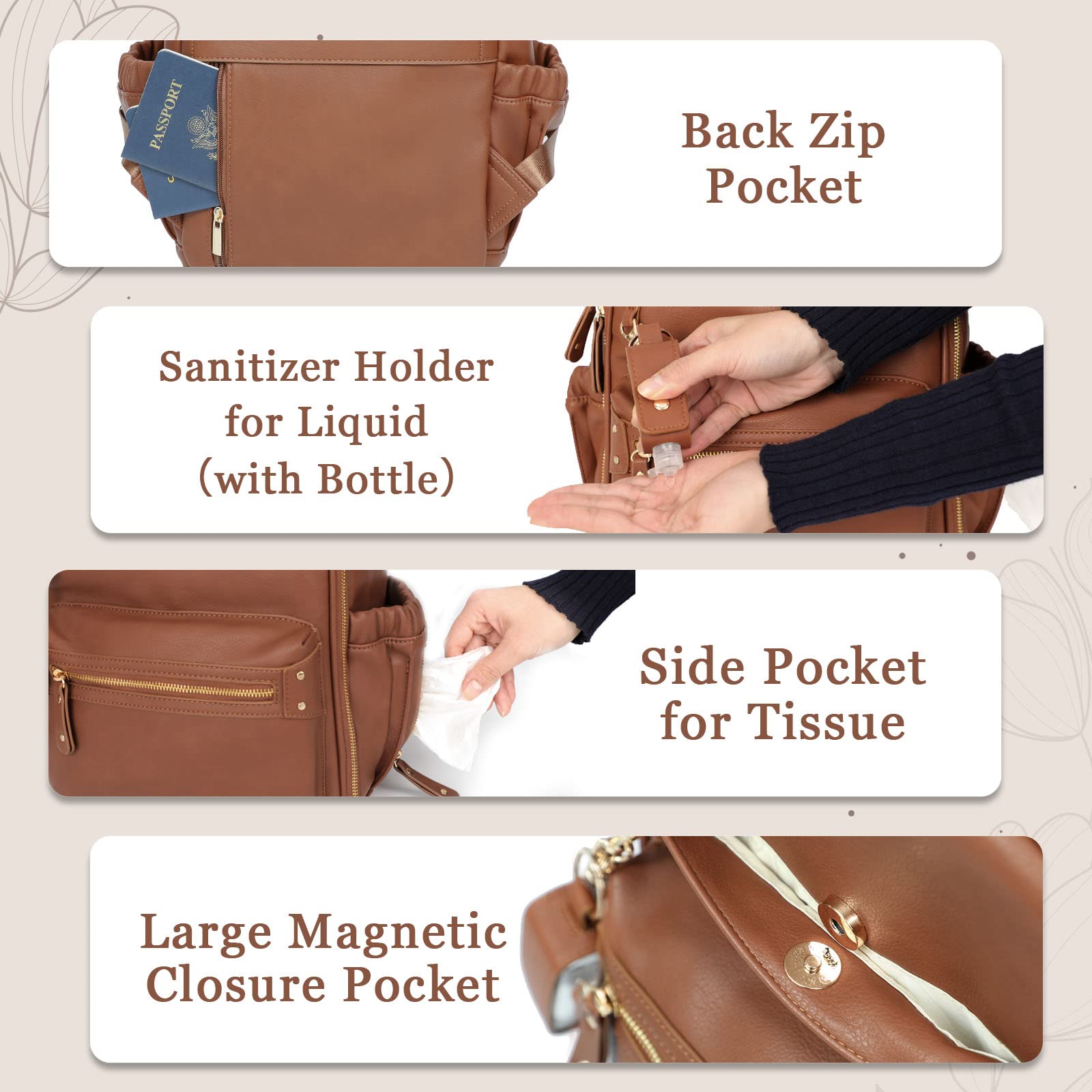 miss fong small diaper bag stroller strap for hands-free errands