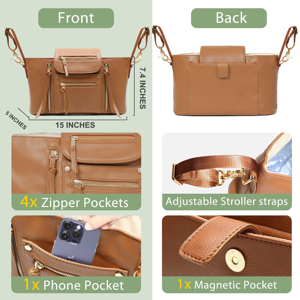 Miss Fong adjustable strap secures the organizer to most stroller bars.