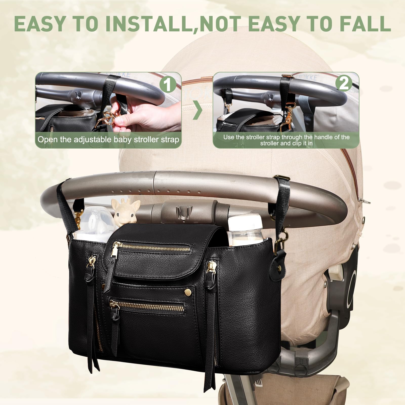Miss Fong stroller organizer adjustable strap fits many strollers