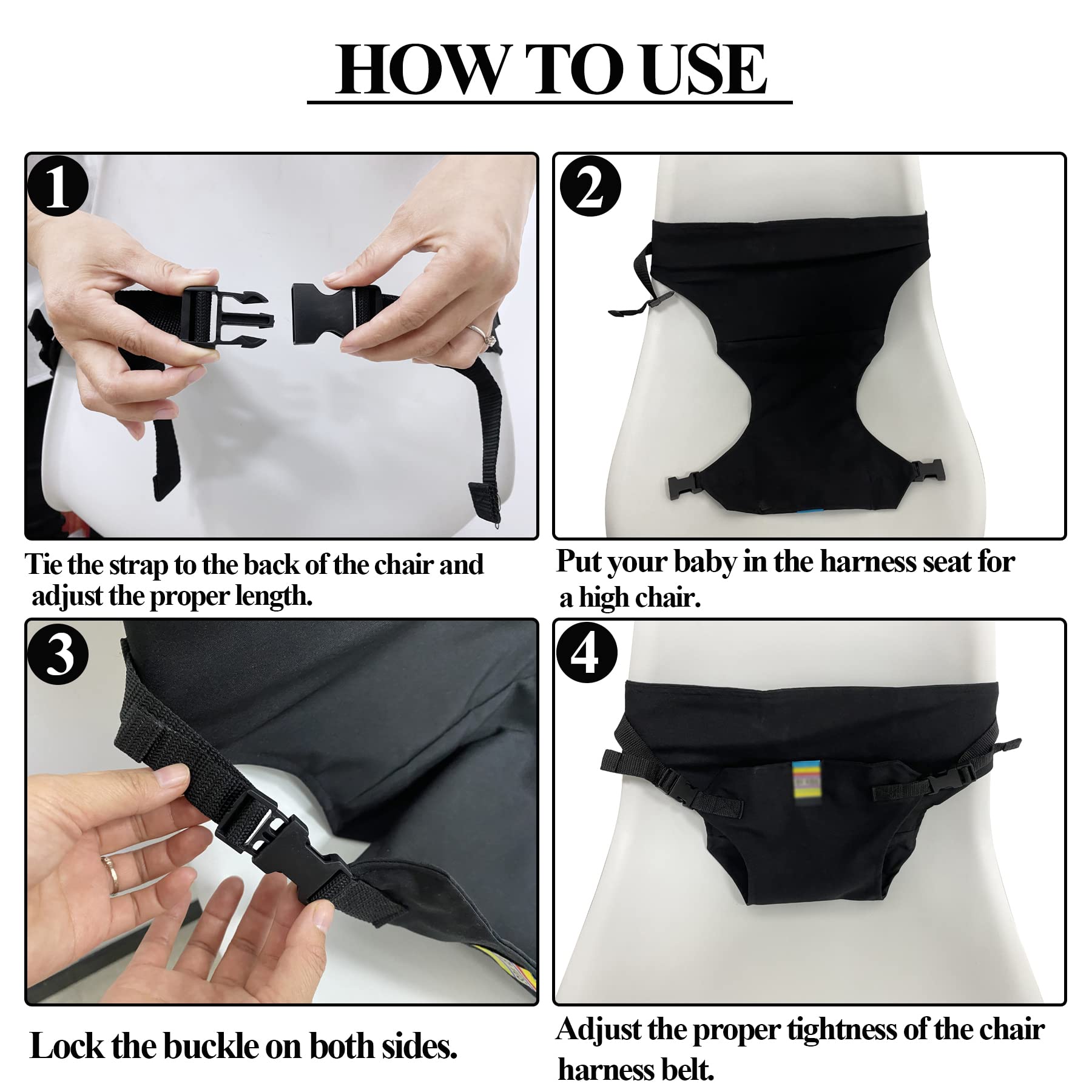 MISSEIAR harness seat folded-ready for diaper bag or stroller.