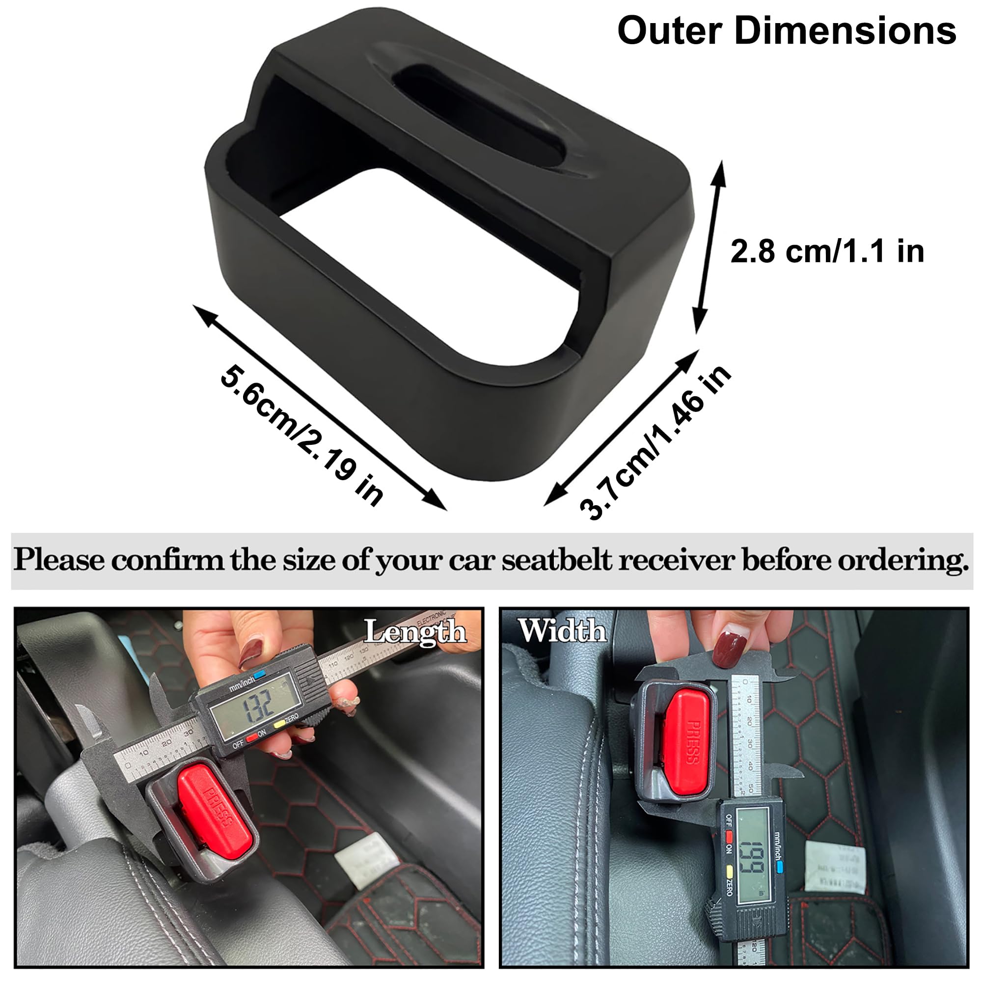 MISSEIAR buckle guard attached to buckle receiver prevents unbuckling.