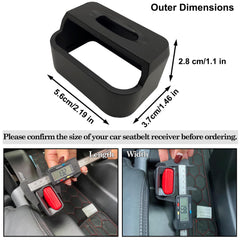 MISSEIAR buckle guard attached to buckle receiver prevents unbuckling.