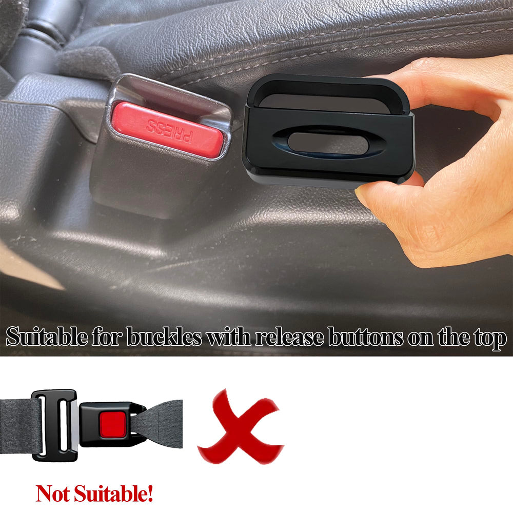 MISSEIAR compact design fits most seatbelt receivers in cars.