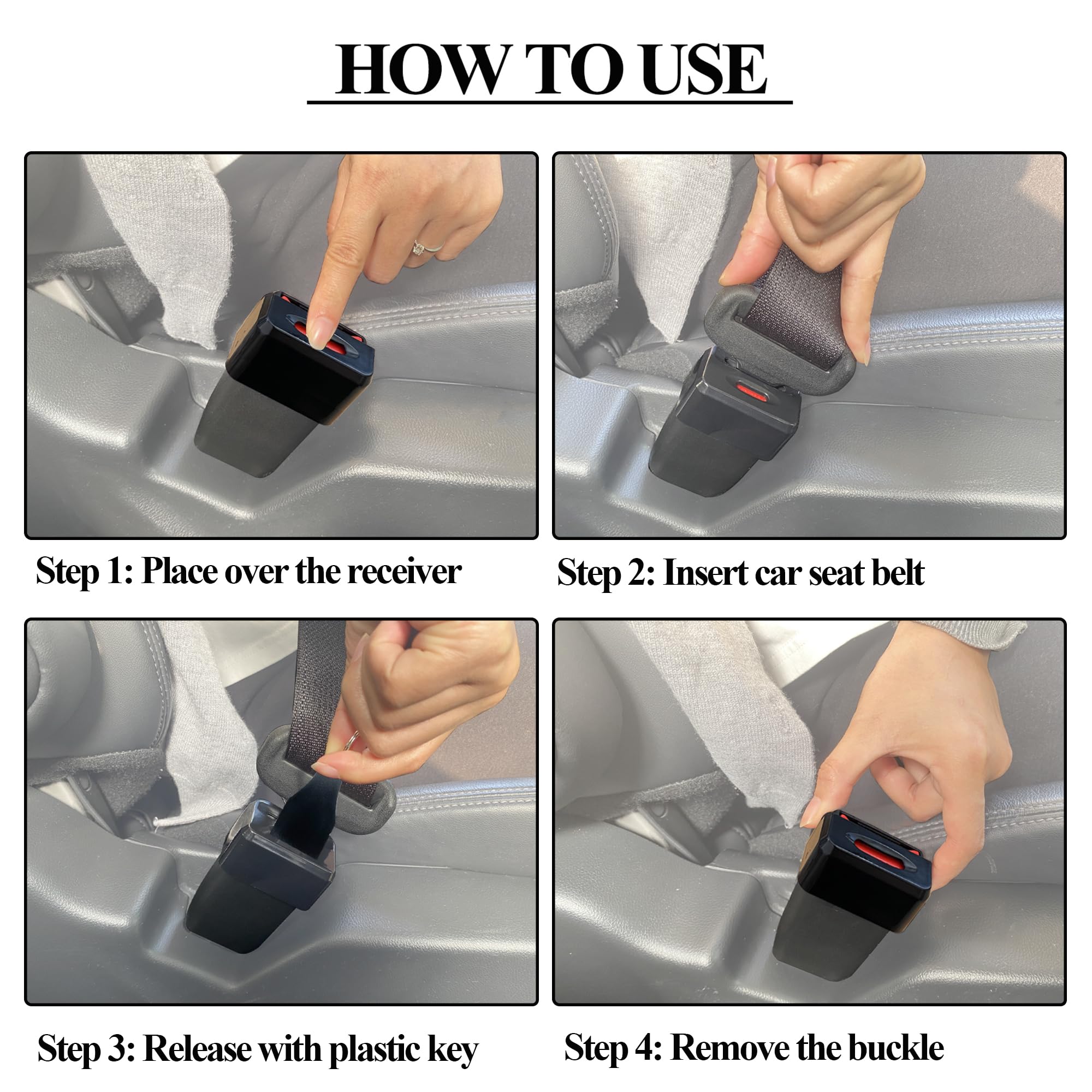 MISSEIAR durable ABS plastic construction for lasting car-seat security.