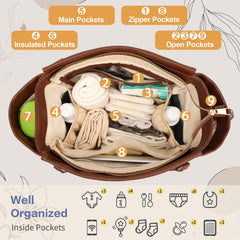 missfong leather diaper bag adjustable straps for comfortable backpack or tote wear