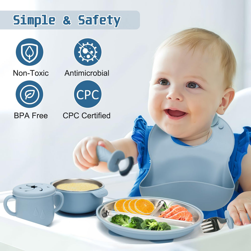 Misslili adjustable baby bib with deep pocket showcases spill prevention