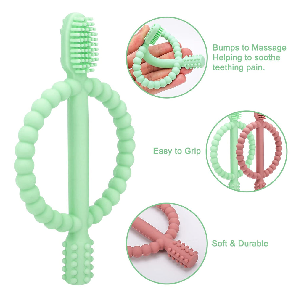 MISSLILI baby teething toy designed for 0-6 months with soft silicone.