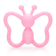MISSLILI butterfly-design teether soothing gums during teething sessions