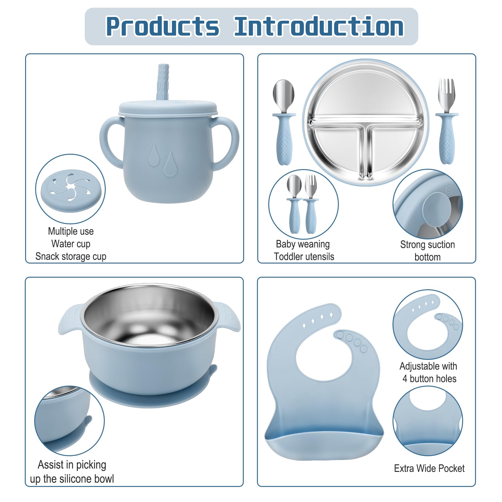Misslili detachable silicone suction base highlights secure dining on high chair trays