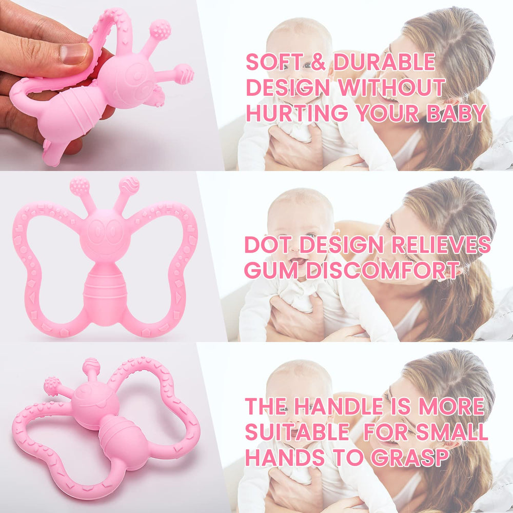 MISSLILI easy-clean teether with integrated molding for quick sanitizing