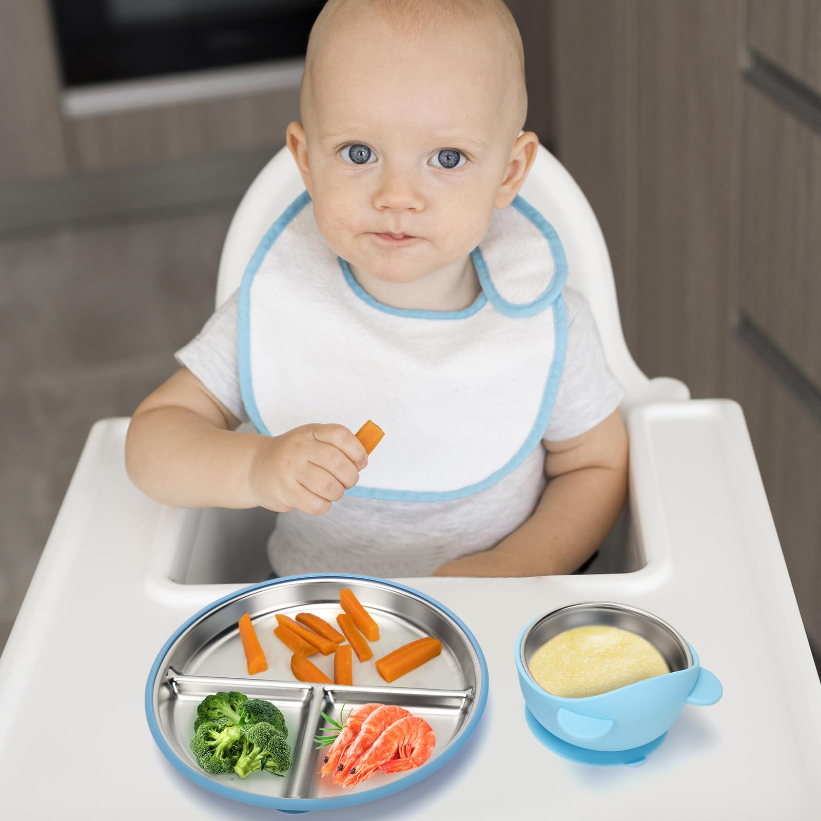 Misslili on-the-go mealtime option features secure suction for outdoors.
