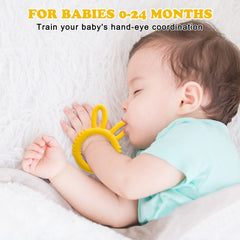 misslili rabbit ear texture teether provides gum relief during chewing