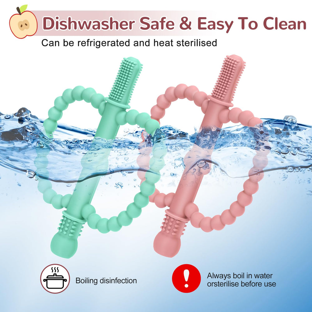 MISSLILI hollow flexible tubes offering gentle massaging action for teething