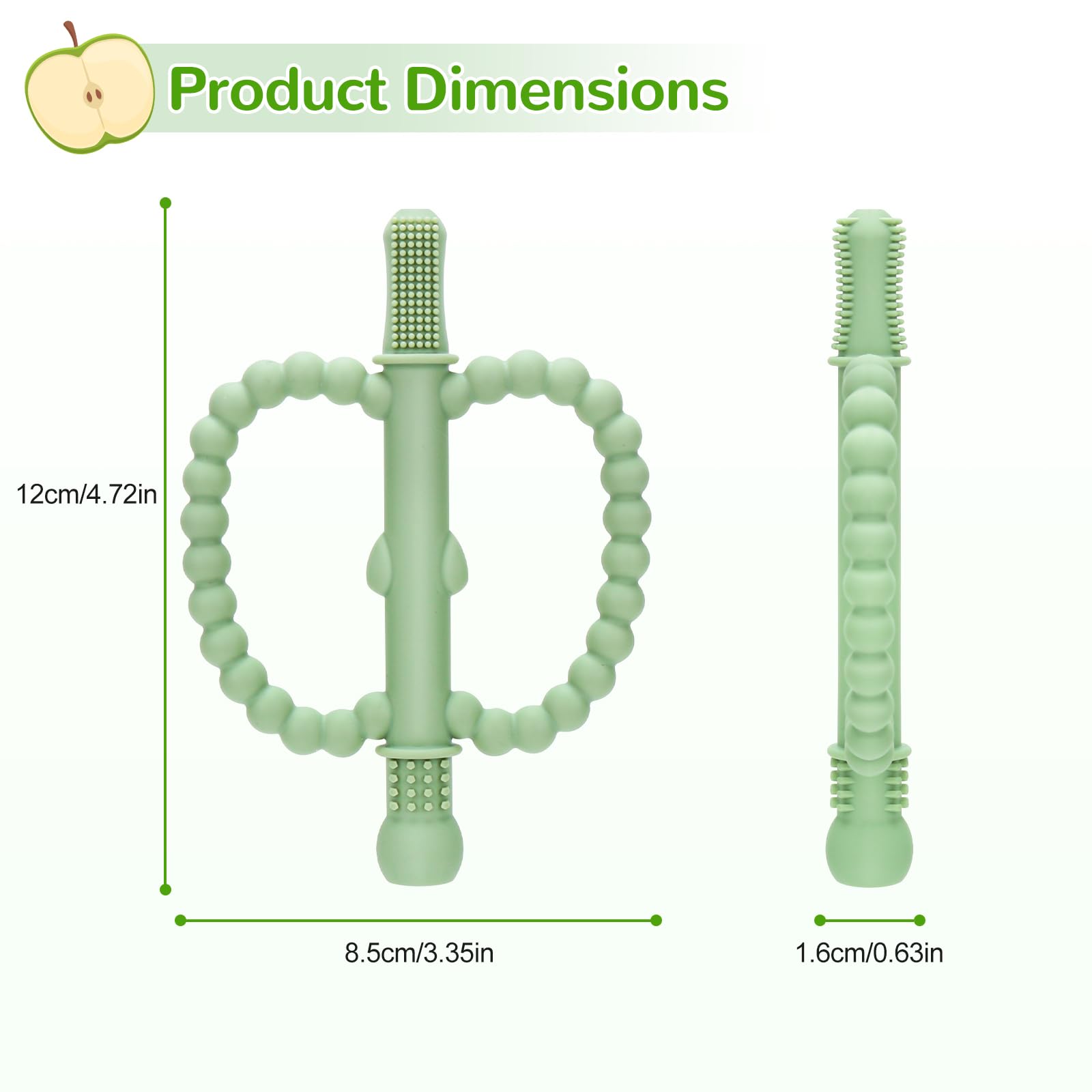 MISSLILI silicone hollow teether with easy grip for babies