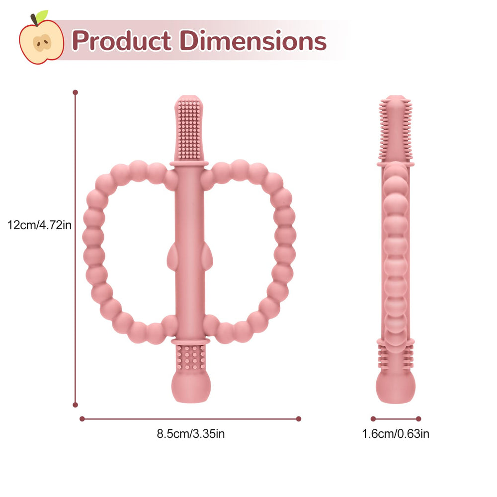 MISSLILI teether straw-styled tubes for sensory exploration and gum soothing