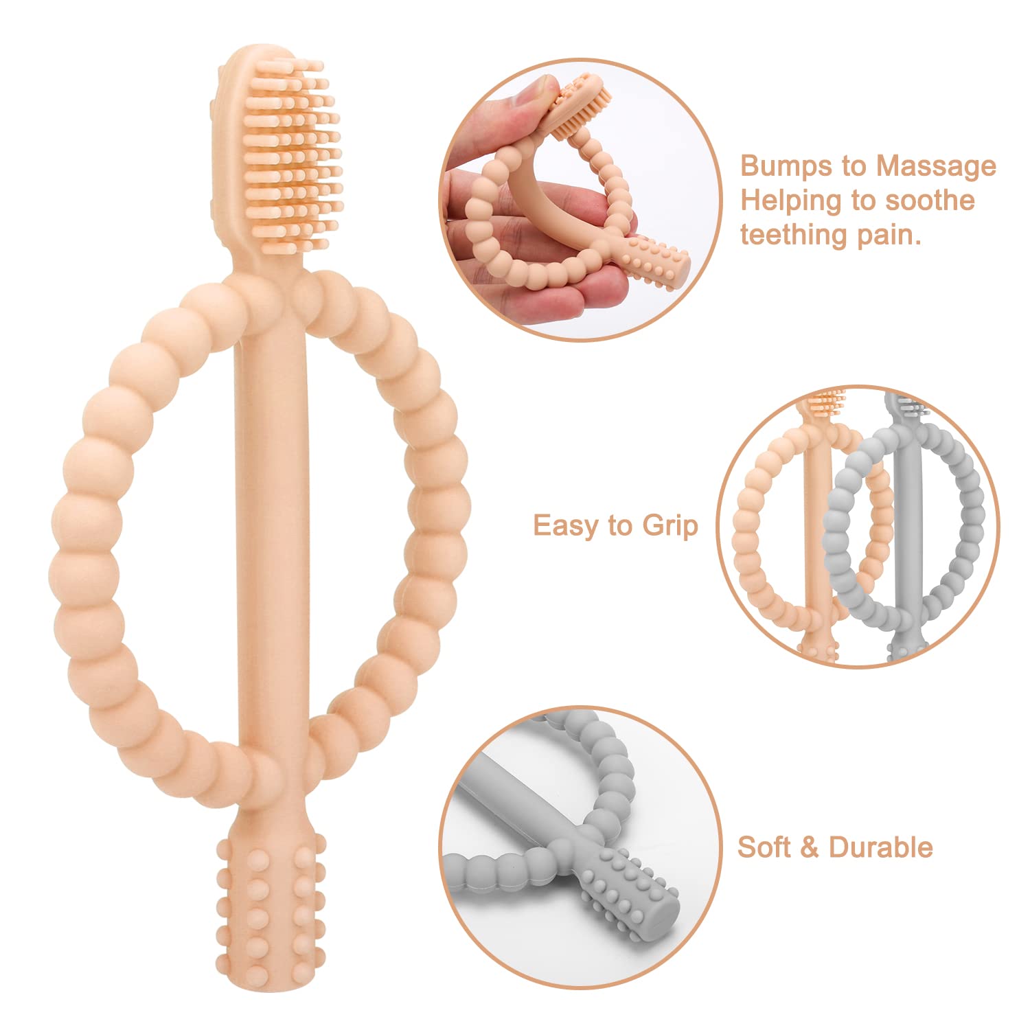MISSLILI teething toy is dishwasher-safe for easy cleaning.