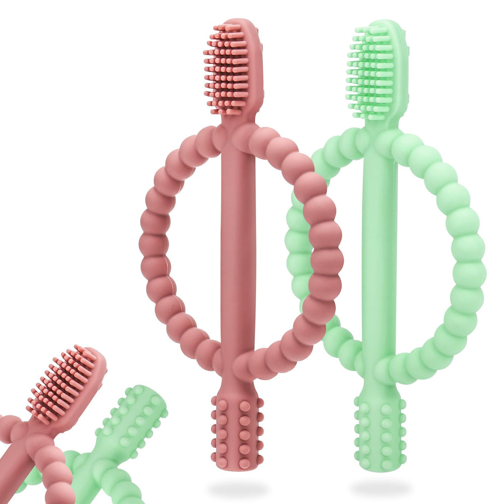 MISSLILI teething toy with easy-hold handle for secure grip and gentle gum relief.