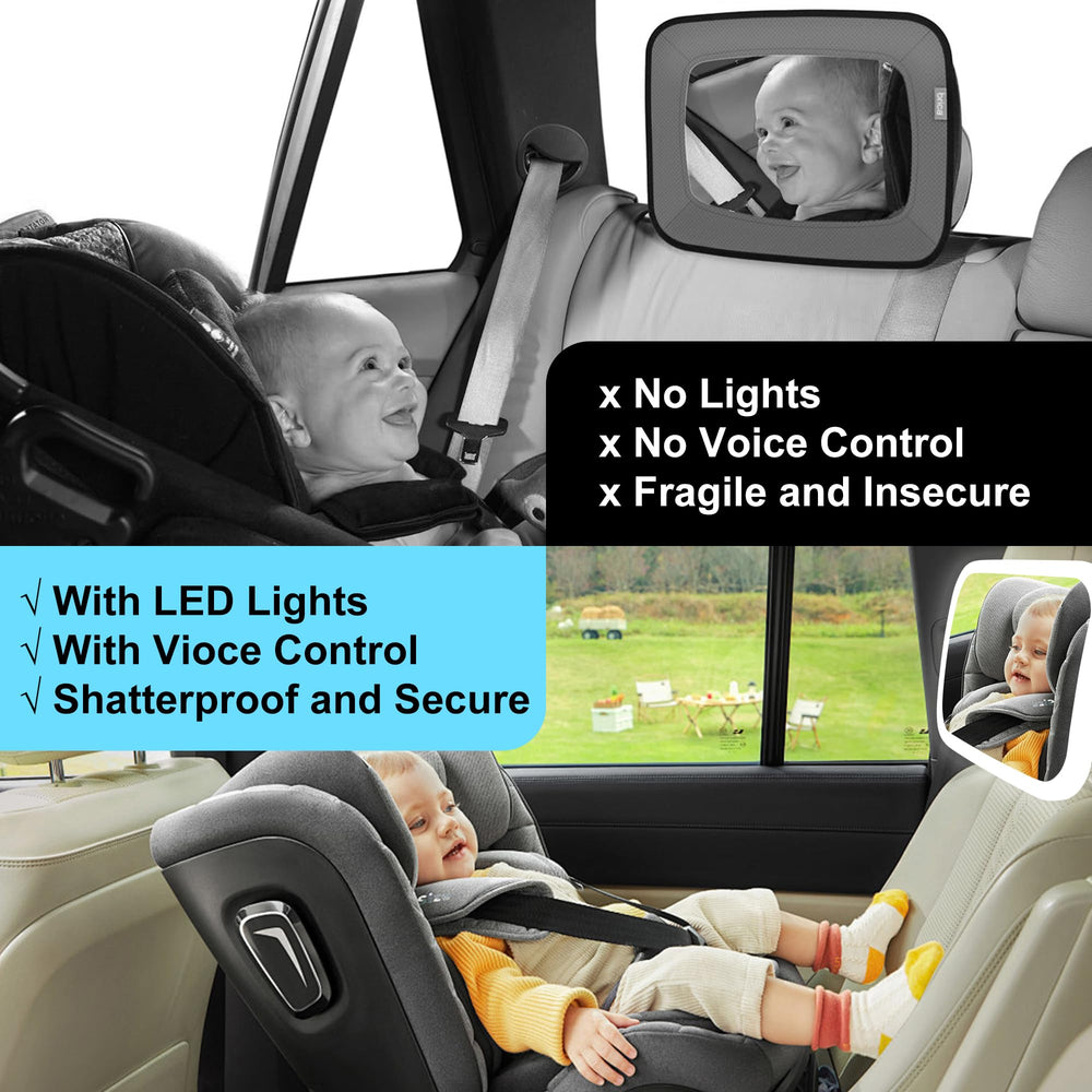 MissMeeca Baby Car Mirror is shatterproof and crash-tested.