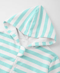 MissShorthair kids hooded towel poncho pocket detail highlights handy front pockets.