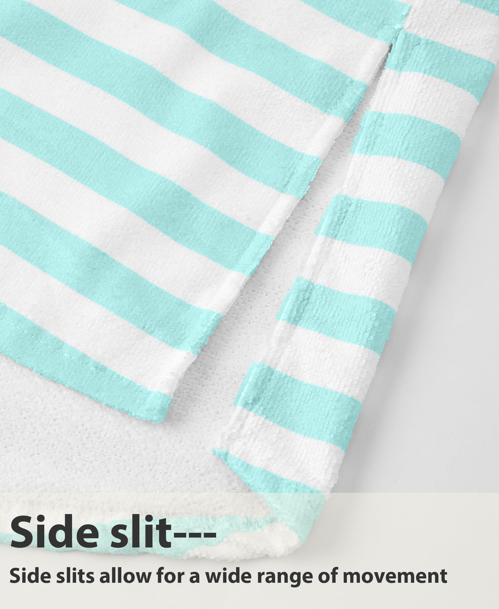MissShorthair kids hooded towel poncho size S8-10 demonstrates growth friendly fit.