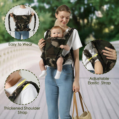 MISSWISDOM camouflage ergonomic-strap close-up highlights secure, padded fit