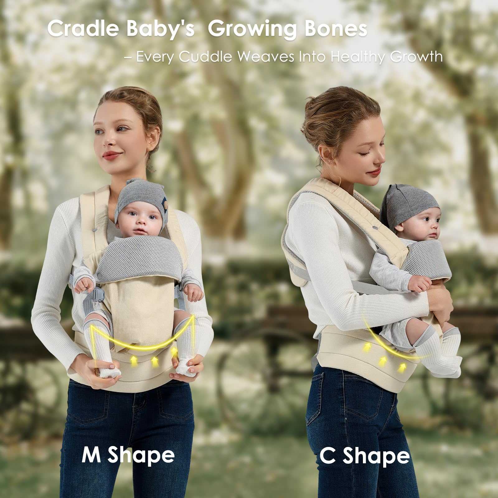 MISSWISDOM baby carrier cream quick-wear-guide for easy setup