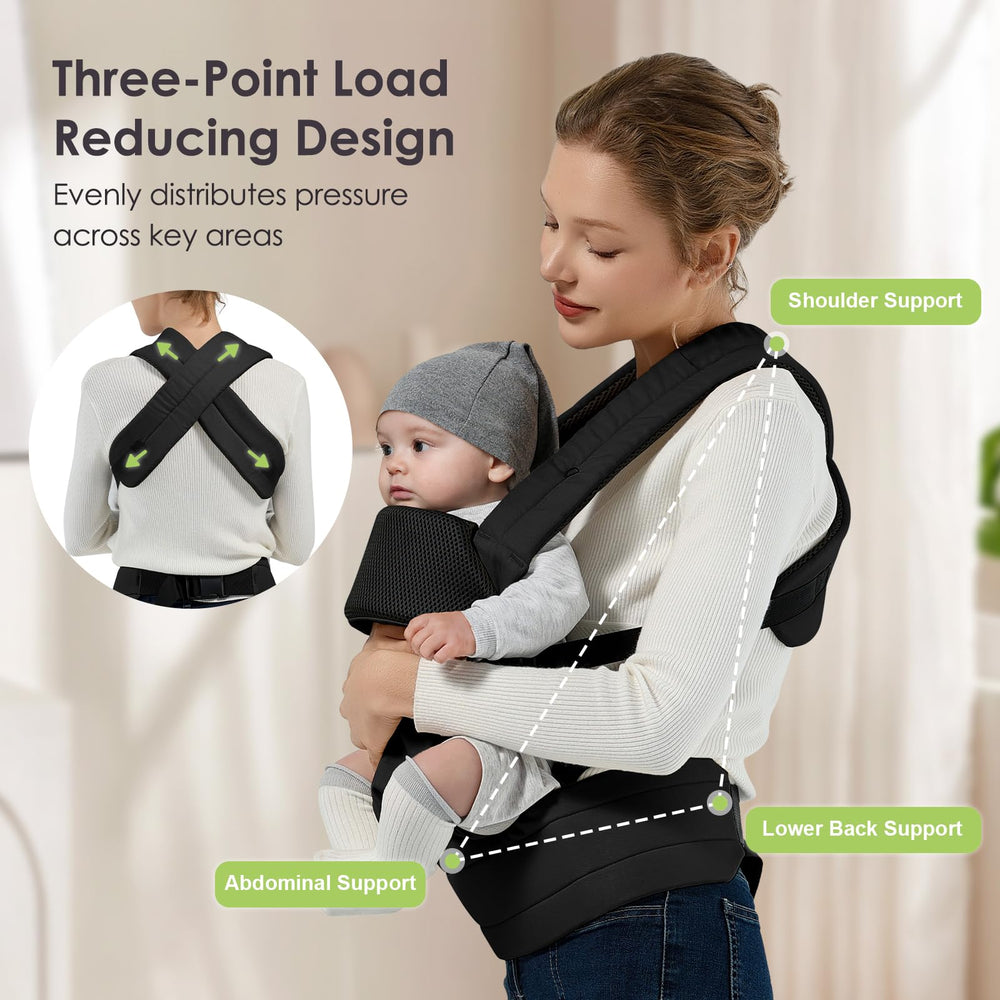 MISSWISDOM baby carrier easy-wear-guide helps quick setup.