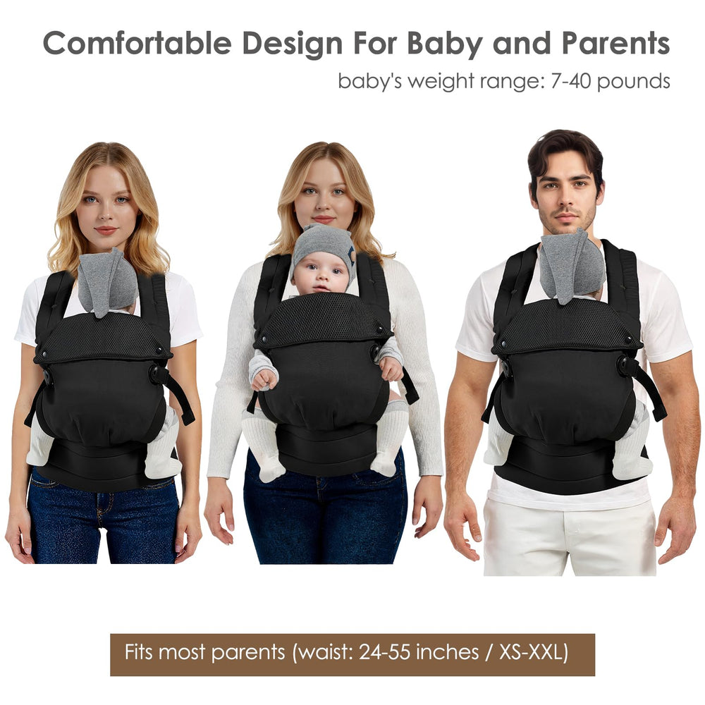 MISSWISDOM baby carrier hip M-shape supports natural hip development.