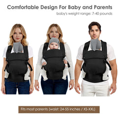MISSWISDOM baby carrier hip M-shape supports natural hip development.