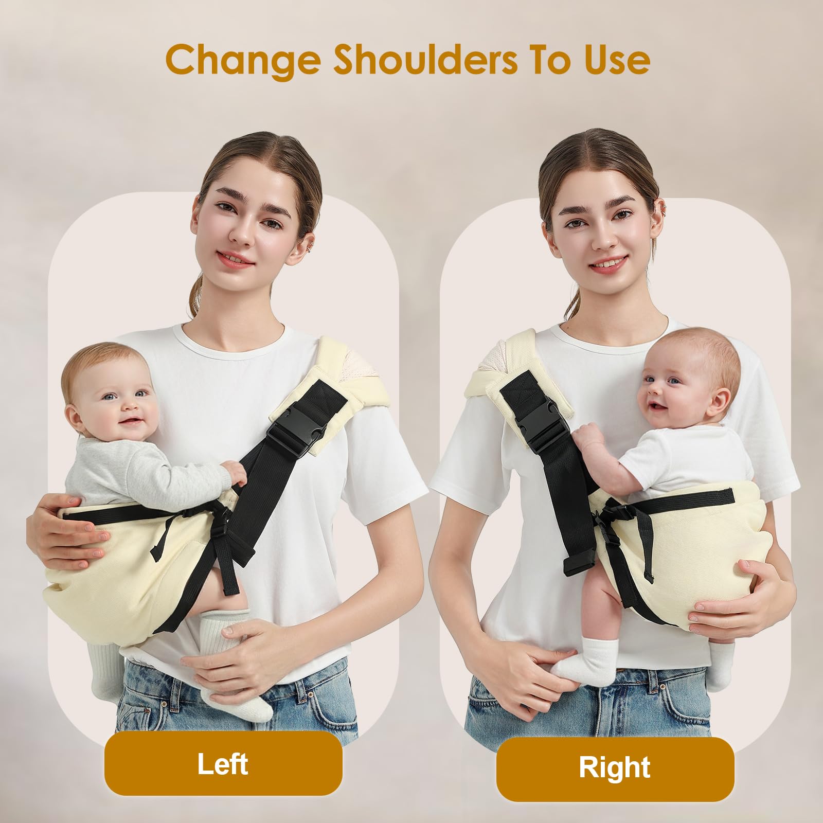 MISSWISDOM Baby Sling Carrier compact folded demonstrates easy storage for travel.